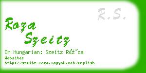 roza szeitz business card